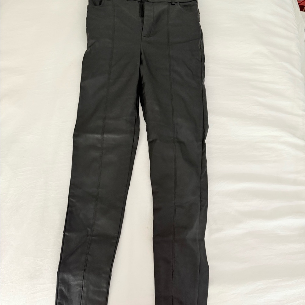 Black Faux Leather Pants
